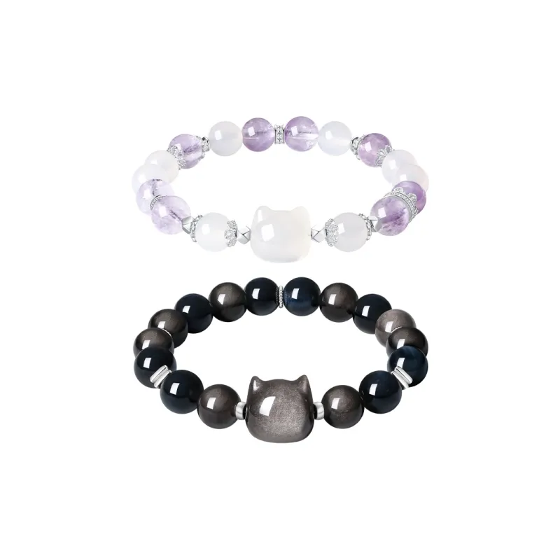 CHOW TAI SENG Campus Love Series Chalcedony Bracelets Unisex-6