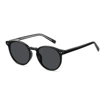 Yamaichi Maru Plate Frame TR90 Round Sunglasses Unisex