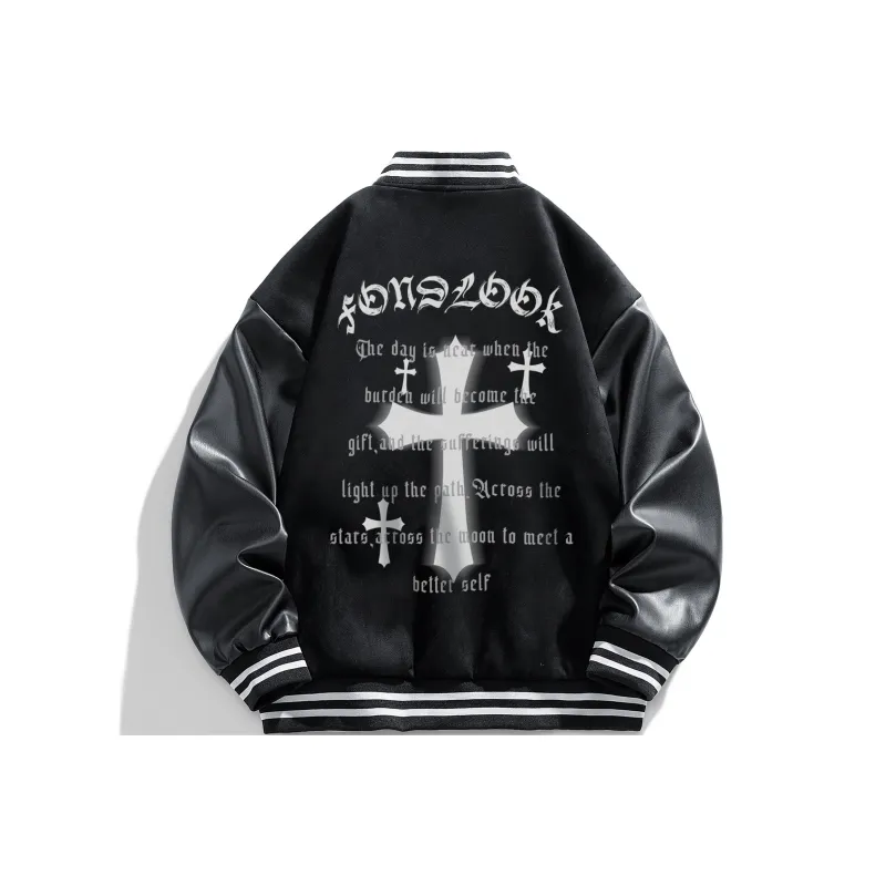 FONDLOOK Baseball Jacket Unisex-0