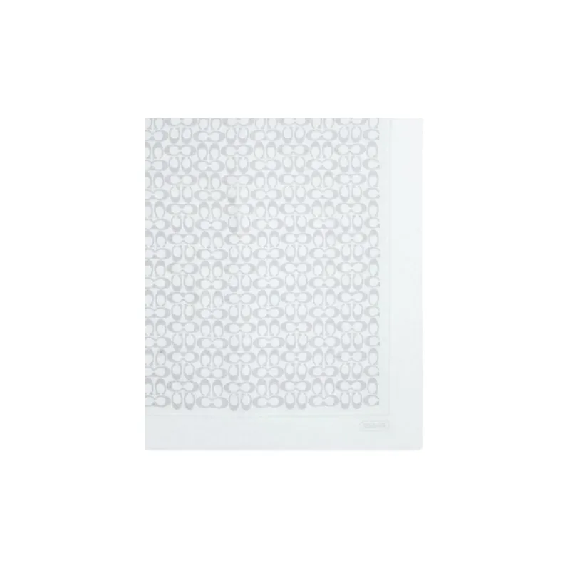 COACH Mulberry Silk, Silk Scarves Unisex Gray-2
