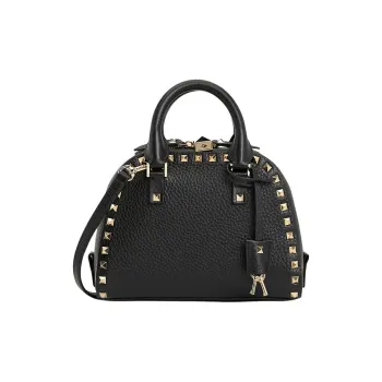 Valentino Cow Leather One Shoulder Handbag Women's Black