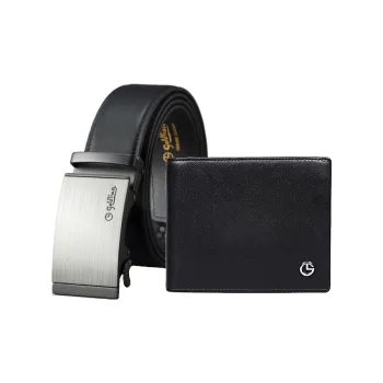 GOLDLION Top Layer Cow Leather Belt Men's Width 3.5cm