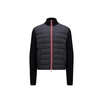 Moncler Logo Patch Zip Up Cardigan