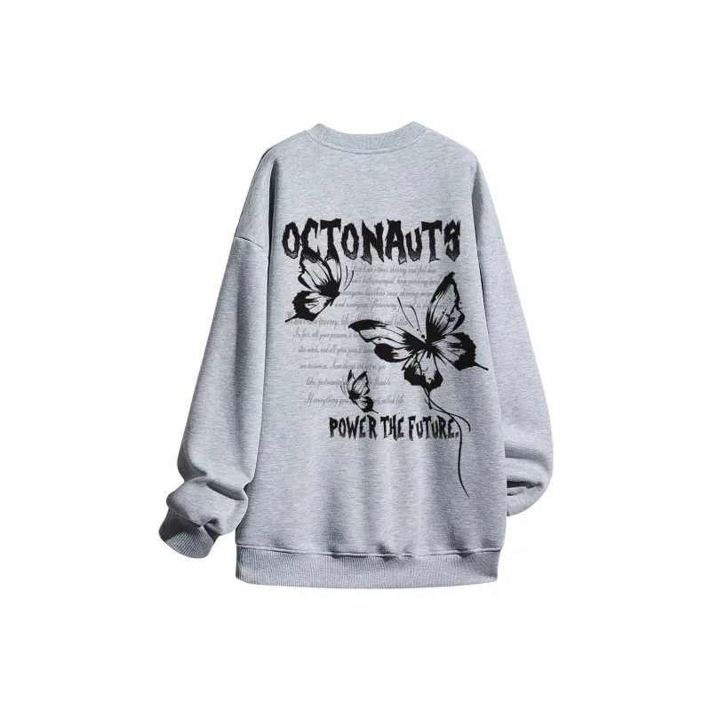 Small Columns Under The Sea Sweatshirt Unisex Light Gray-25