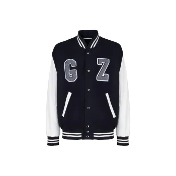 Giuseppe Zanotti Flocked logo Varsity Bomber Jacket