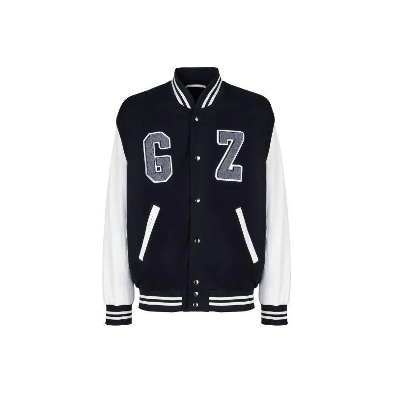 Giuseppe Zanotti Flocked logo Varsity Bomber Jacket-0