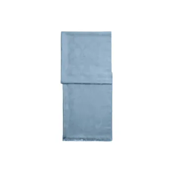 COACH Sheep Wool, Mulberry Silk Knit Scarves Unisex Blue