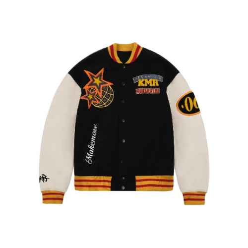 Makemore Baseball Jacket Unisex Black