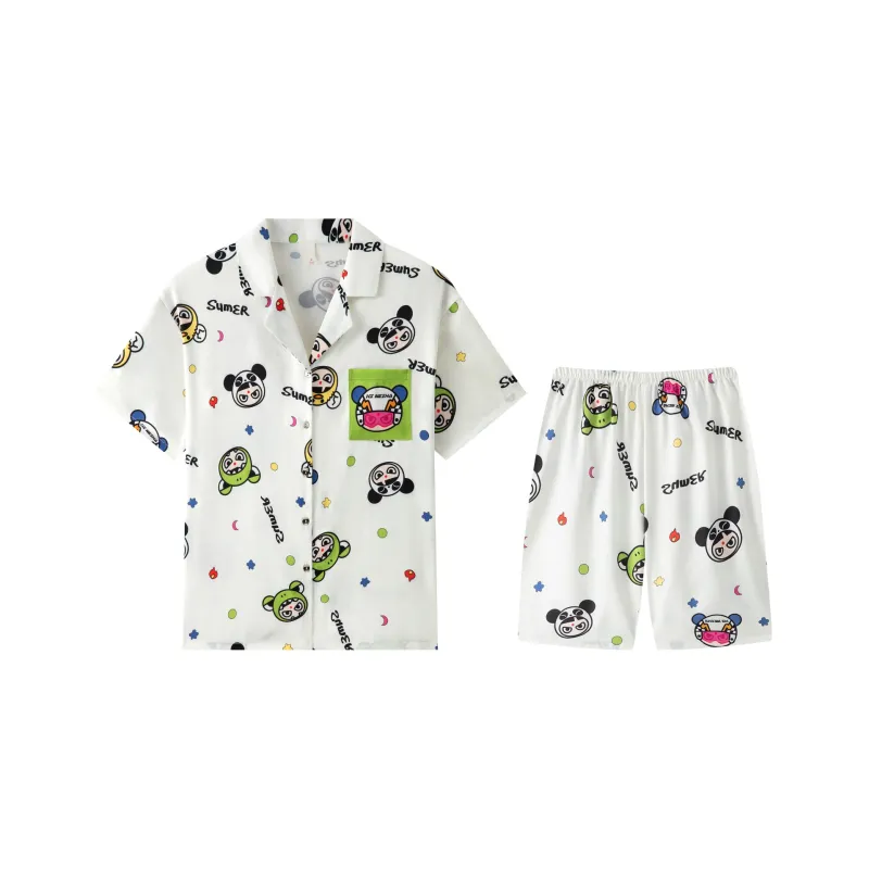 Gongdie x NEZHA,LIANMINGKUAN Pajama Set Unisex White-6