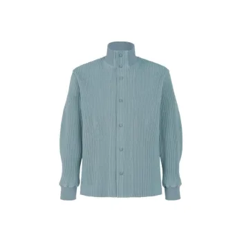 ISSEY MIYAKE Kersey Pleats Bomber Jacket