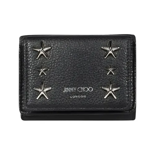 Jimmy Choo Leather Chain Wallet Womens Black