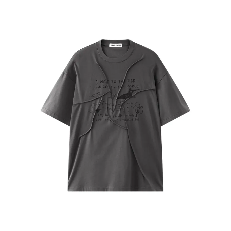 Organic Emotion T Shirt Unisex Charcoal Black-1