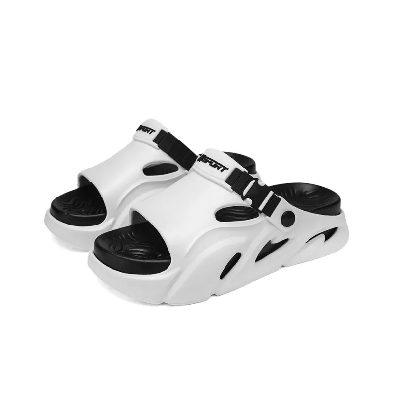 CAMOSI Beach Sandals Unisex Black Gray/White Black/Orange/Mint Green-6