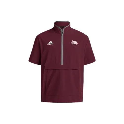 Adidas Free Shipping With AdiClub Texas A&M Aggies Long Sleeve 1/4 Zip Knit Jacket