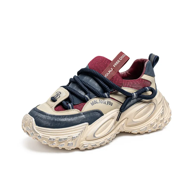JANECO Slip Resistant, Abrasion Resistant, Breathable Low Top Chunky Sneakers Men's-13
