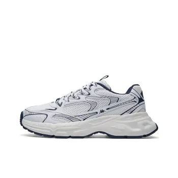 Kappa Hydrogen Track Back to Back Anti Slip Wear Resistant Low Top Chunky Sneakers Unisex White Cyan Gold