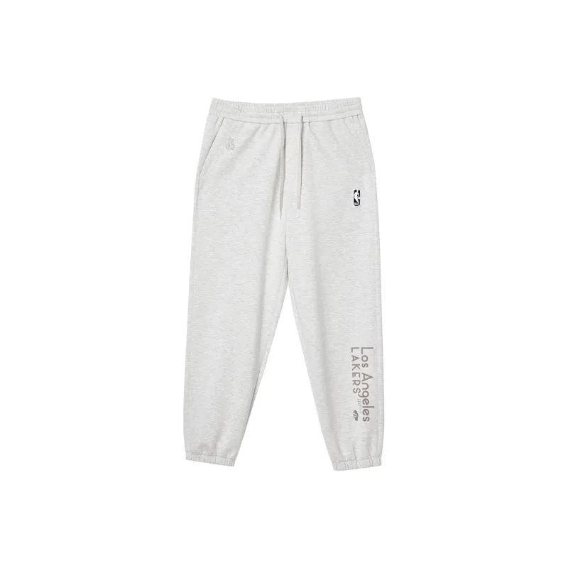 JACK JONES· JACK & JONES NBA Co brand Knitted Sweatpants Men's G01 Stone Gray Heather-0