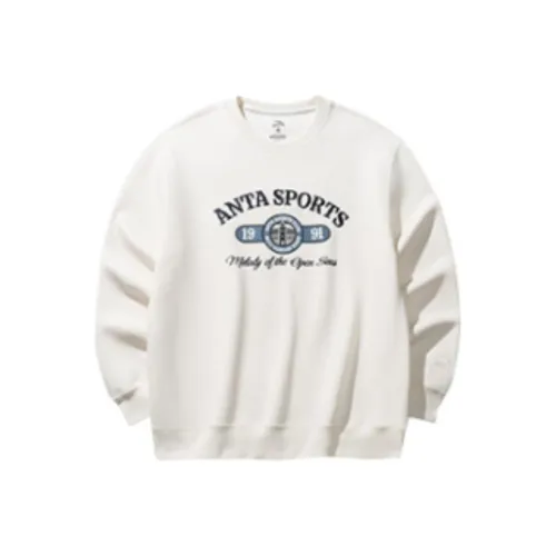 Anta Life Collection Sweatshirt Men's Warm Jade White