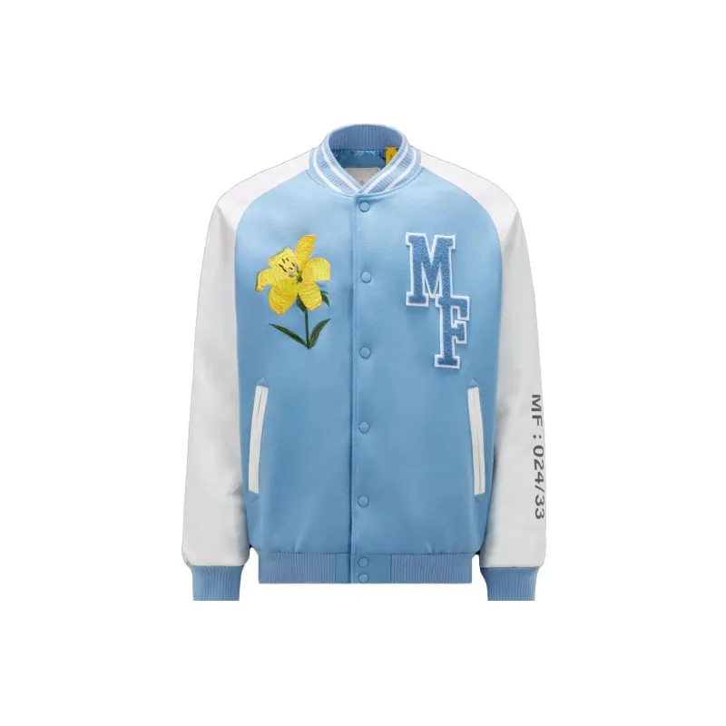 Fragment Design X Moncler X FRGMT Co-branded SS23 Baseball Jerseys Unisex Blue-0