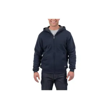 Dickies Thermal Lined Full-Zip Fleece Hoodie Jackets Coats Men's Marine Blue