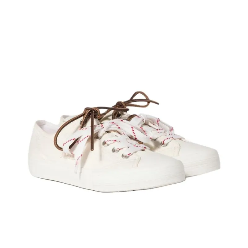 MIU MIU Low Top Canvas Shoes Women's Ivory-2