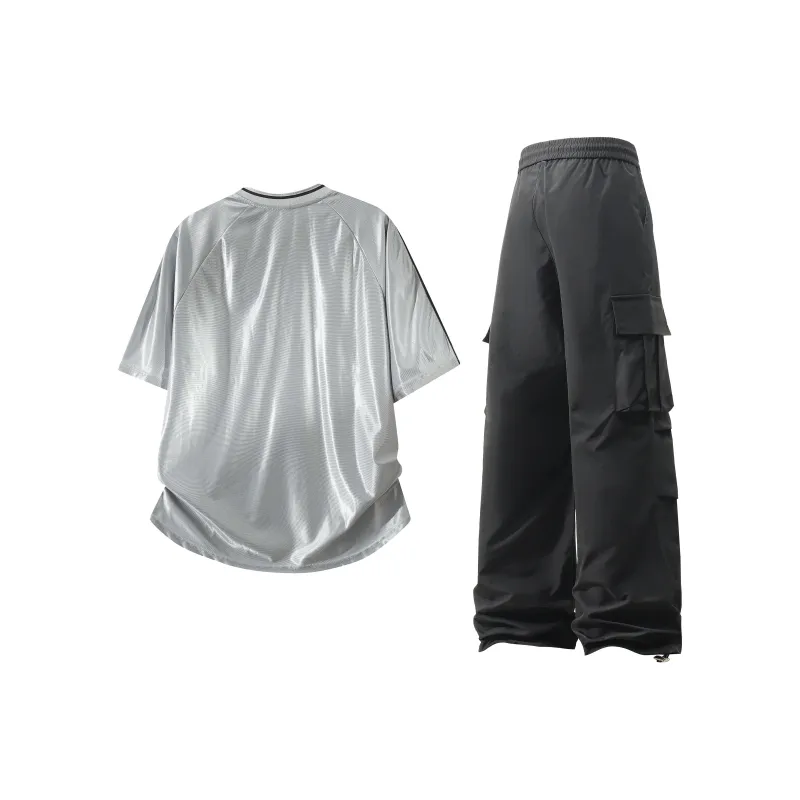 OGEK Casual Sportswear Unisex White+Black Pants-3