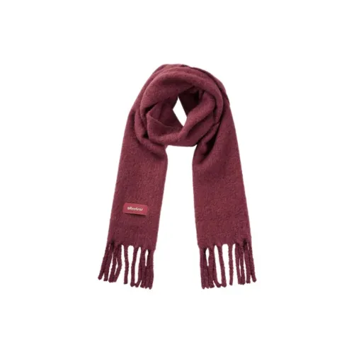 Skechers Wool Knit Scarves Unisex Red