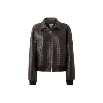 Bottega Veneta Intrecciato Leather Coat