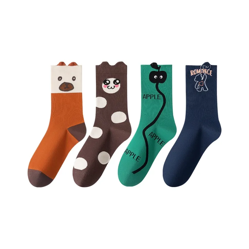 Caramella Mid Calf Socks Women's 4 Pack-4