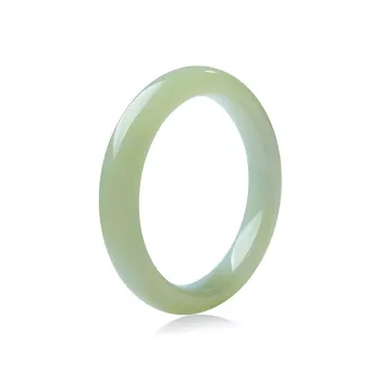 Xifeng Building Hetian Jade Bangles Pale Greenish White Jade Women's