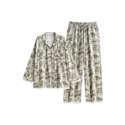 JIALEFEN Pajama Set Women's Xuan Ink Gray