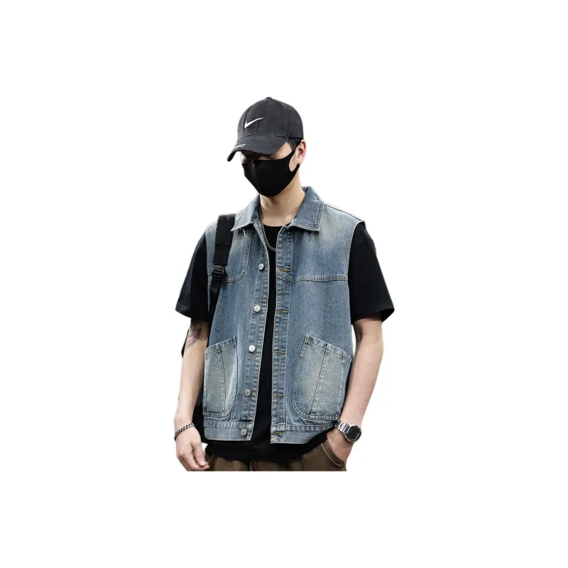 Tonlion Vest Unisex Vintage Blue-0