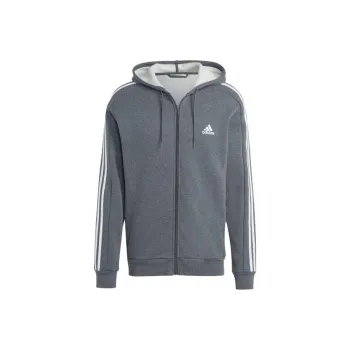 Adidas Free Shipping With AdiClub Essentials Fleece 3 Stripes Full Zip Hoodie