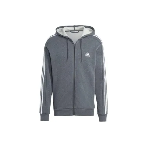 Adidas Free Shipping With AdiClub Essentials Fleece 3 Stripes Full Zip Hoodie