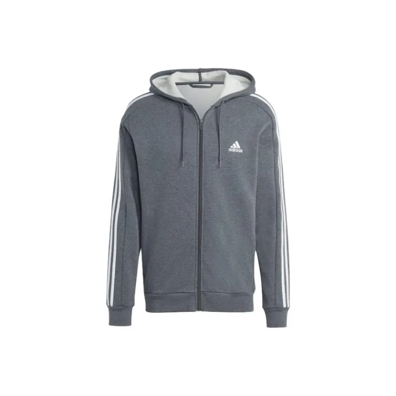 Adidas Essentials Fleece 3 Stripes Full Zip Hoodie-0
