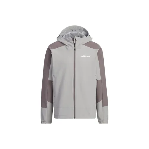 Adidas Wind.Rdy Softshell Hooded Jacket Jackets Coats Men's Pure Ice Gray