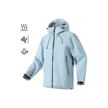 LIVINGTOWN Warm Breathable Water Resistant Windproof Windbreaker Jacket Unisex