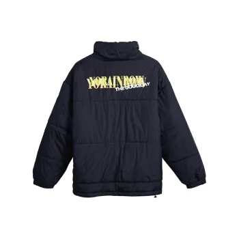 YearnObtainRainbow Puffer Jacket Unisex Black