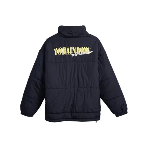YearnObtainRainbow Puffer Jacket Unisex Black