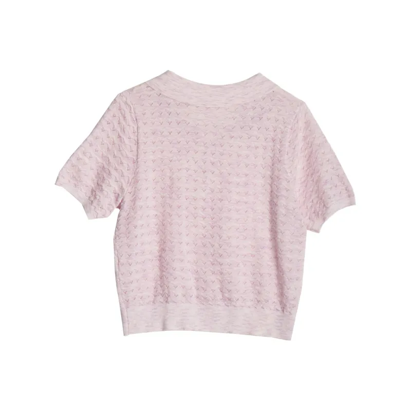 Olrain Regular T Shirt Women's Pink Purple-1