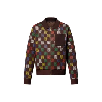 LOUIS VUITTON Jacquard Damier Cotton Jersey Blouson