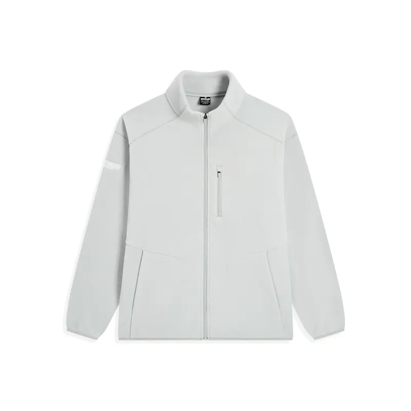 XTEP Velvet Jackets Men Cream Gray-0