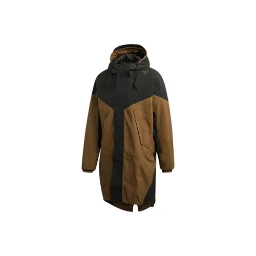 Adidas Originals Trench Coats Men Black Brown Multicolor