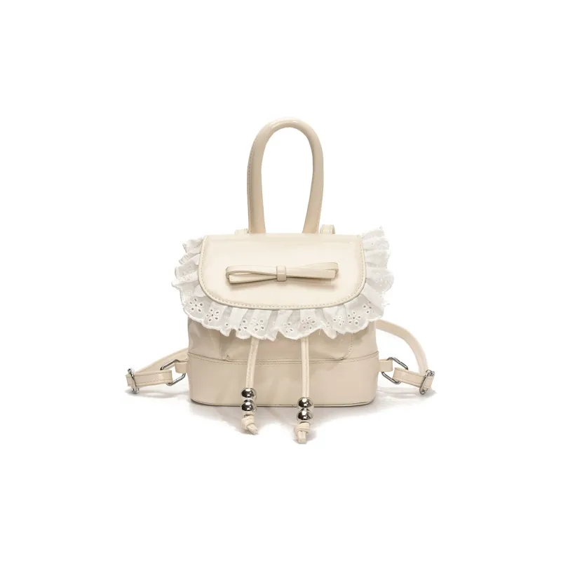 PINK·LAND PU Backpack Regular Women's White/Pink/Purple/Black/Yellow-1