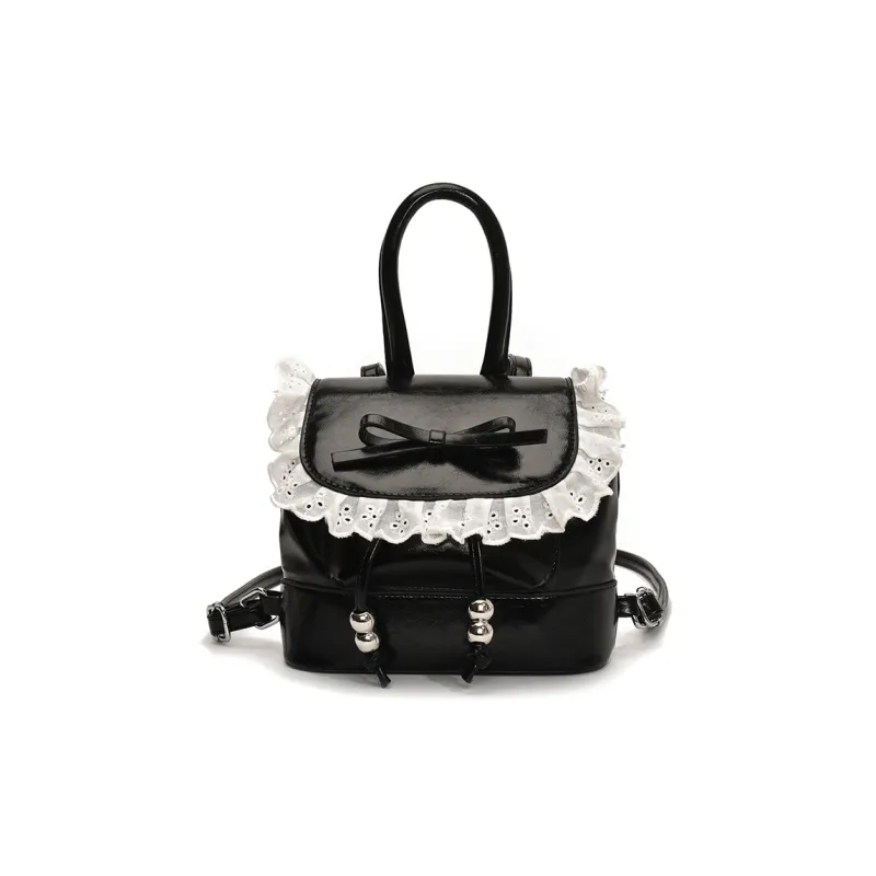 PINK·LAND PU Backpack Regular Women's White/Pink/Purple/Black/Yellow-22