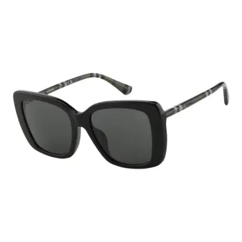 Burberry Plate Frame Square Sunglasses Unisex Black