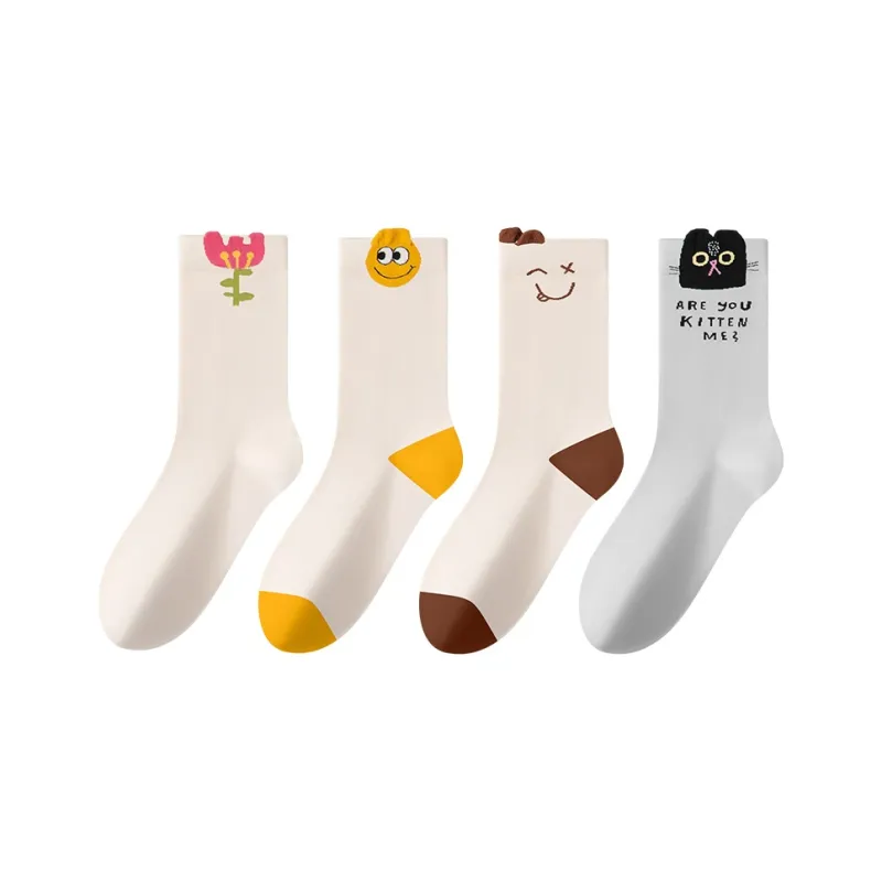 Caramella Mid Calf Socks Women's 4 Pack-8