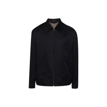 GUCCI Logo embossed Twill Shirt Jacket