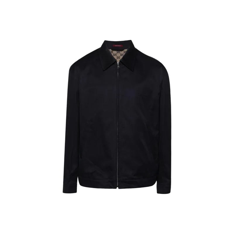 GUCCI Logo embossed Twill Shirt Jacket-0