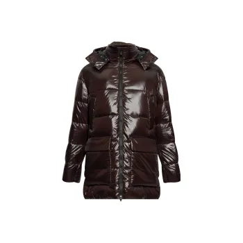 SAVE THE DUCK Logo patch Padded Coat